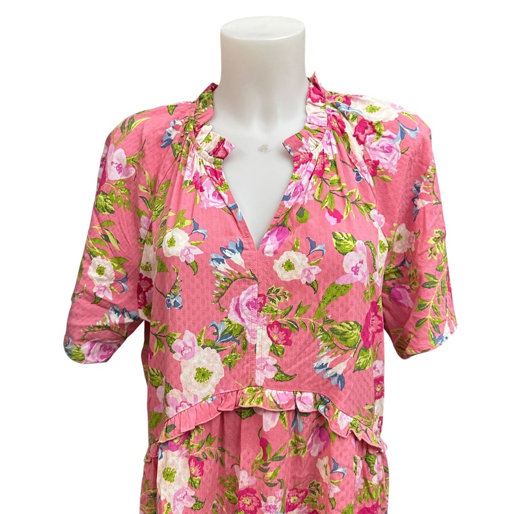 Matilda Jane Enchanted Garden Fresh Florals Ruffle Sleeve Medium Tiered Dress View 2